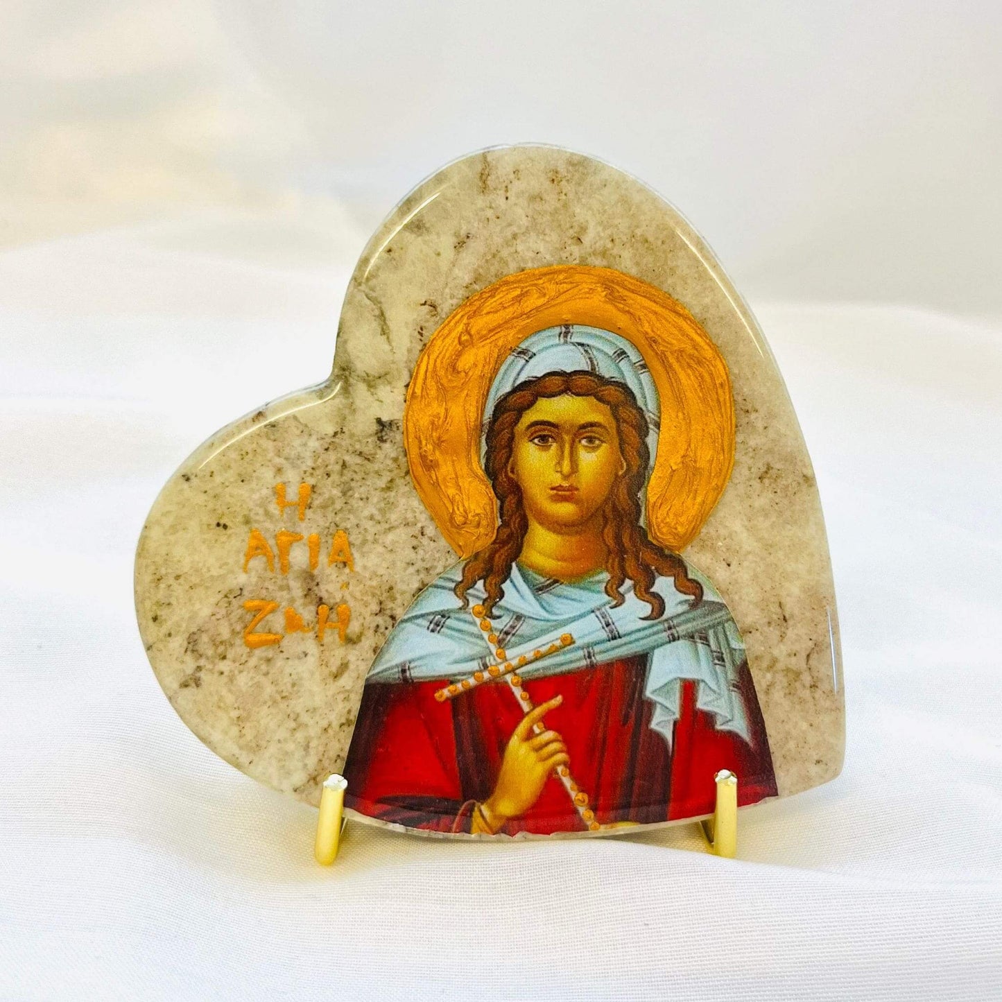 Agia Zoi Orthodox Icon on Onyx stone