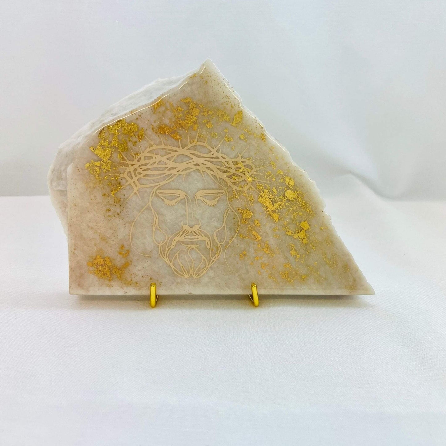 Jesus with Crown of Thorns icon in Taj Mahal Stone