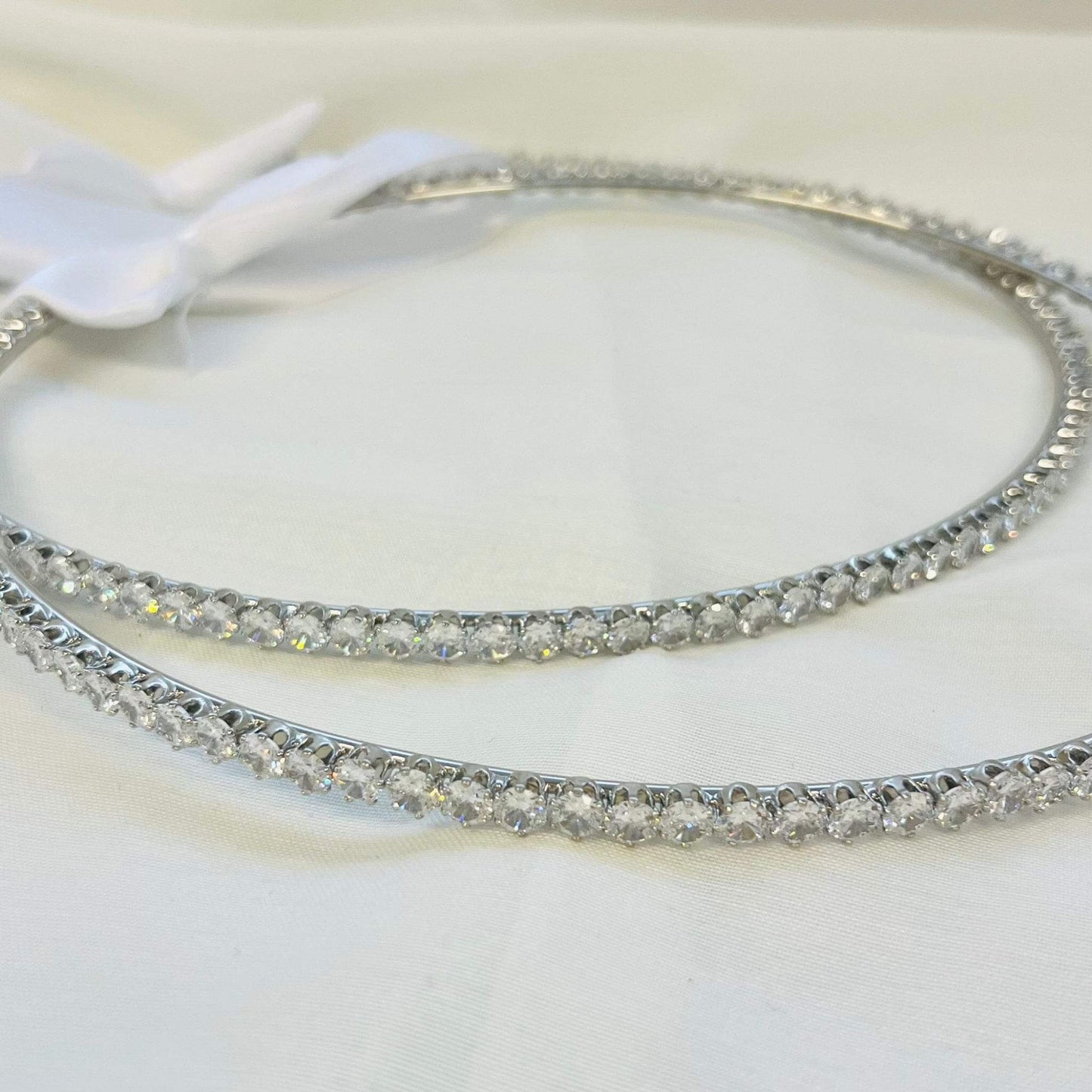 Gaia Crystal Stefana Wedding Crown with elegant handcrafted detail