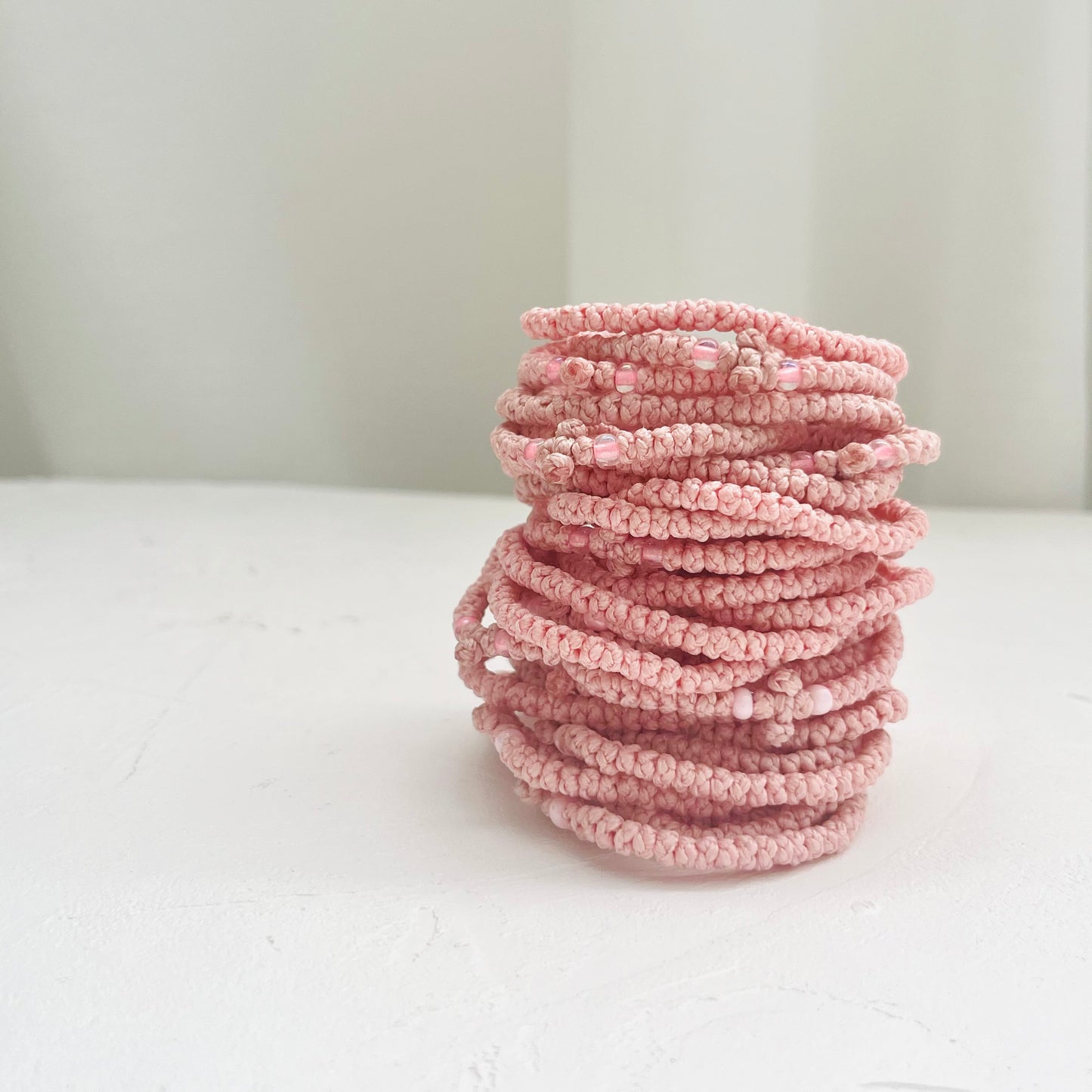 Komboskini Orthodox Prayer Rope Bracelet for Adult – Soft Pink
