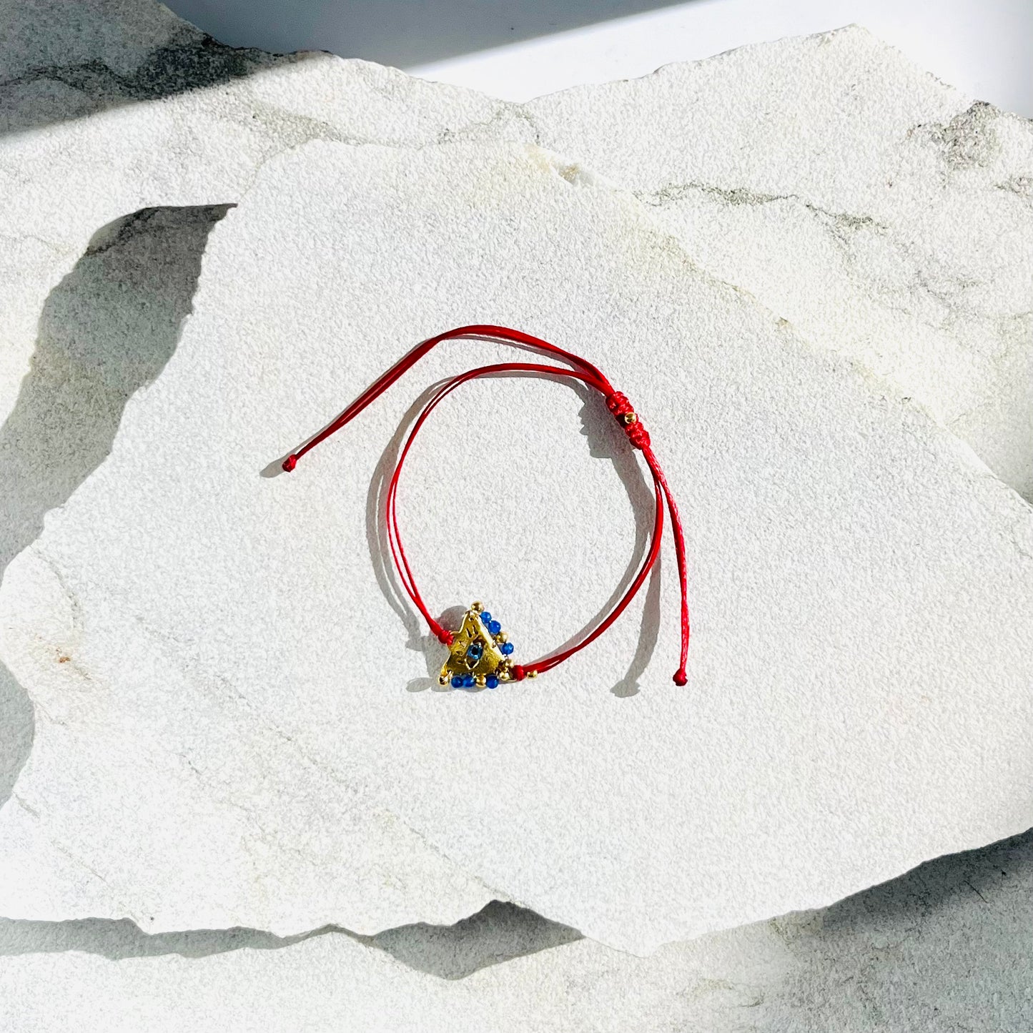 Handcrafted Amulet Bracelet - Blue / Red
