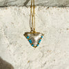 Handcrafted Cross Necklace - Turquoise