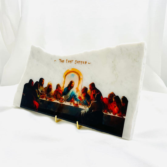 The Last Supper Orthodox and Catholic Icon - Cararra Marble