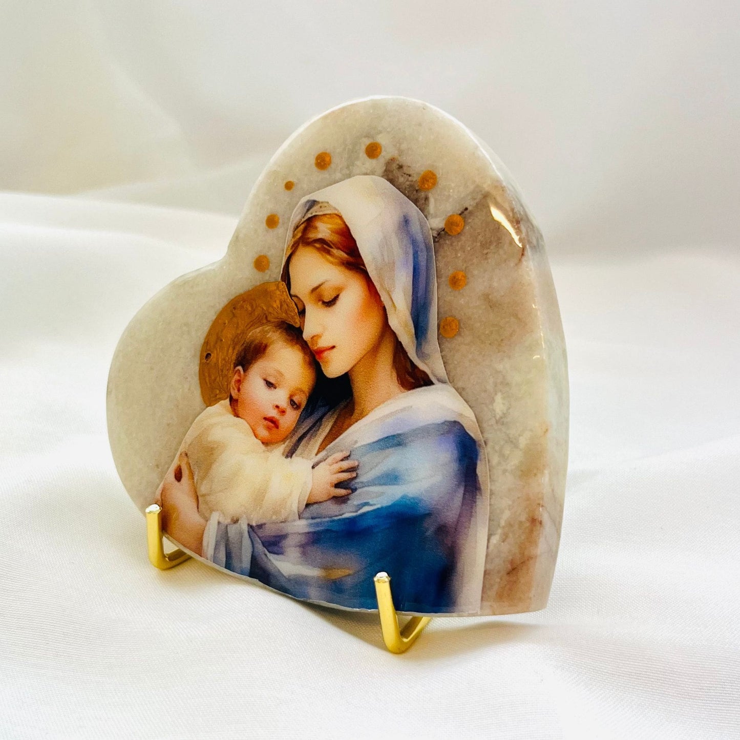 Mary And Jesus Catholic Icon - Onyx