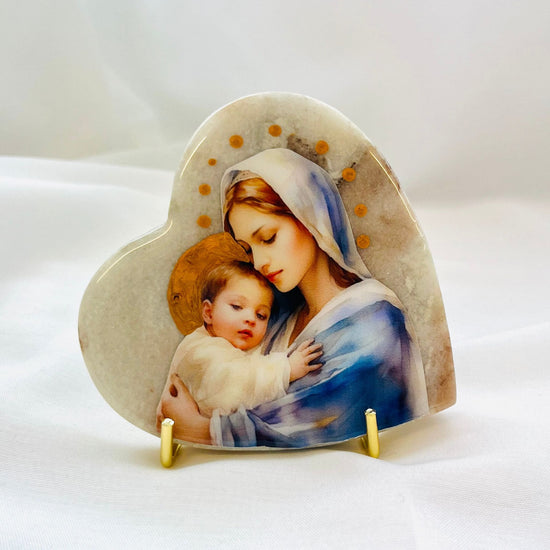 Mary And Jesus Catholic Icon - Onyx