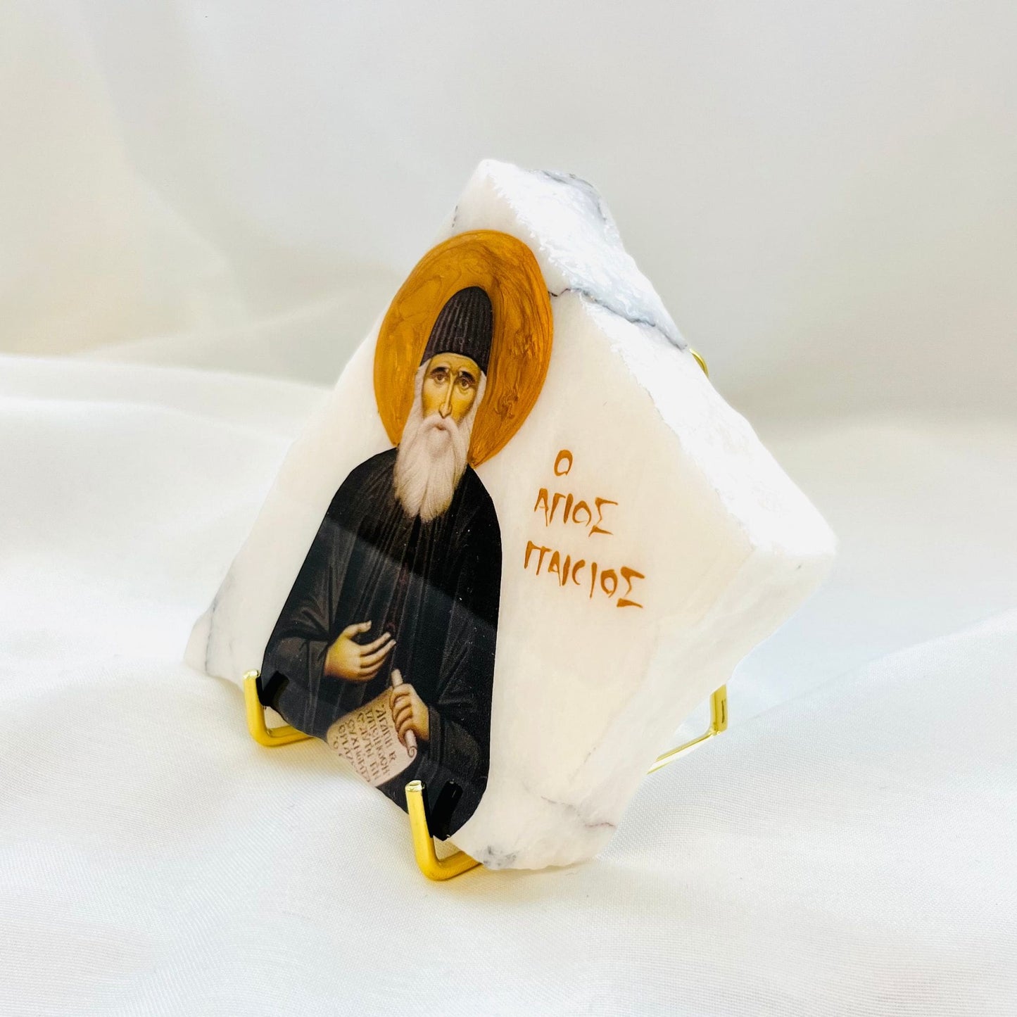 Agios Paisios / Saint Paisios Orthodox Icon - New York Marble