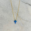 Opal cross necklace