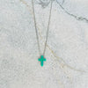 Opal cross necklace