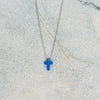 Opal cross necklace