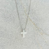 Opal cross necklace