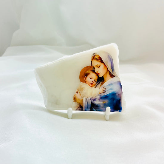 Mary And Jesus Catholic Icon - Calacutta Marble
