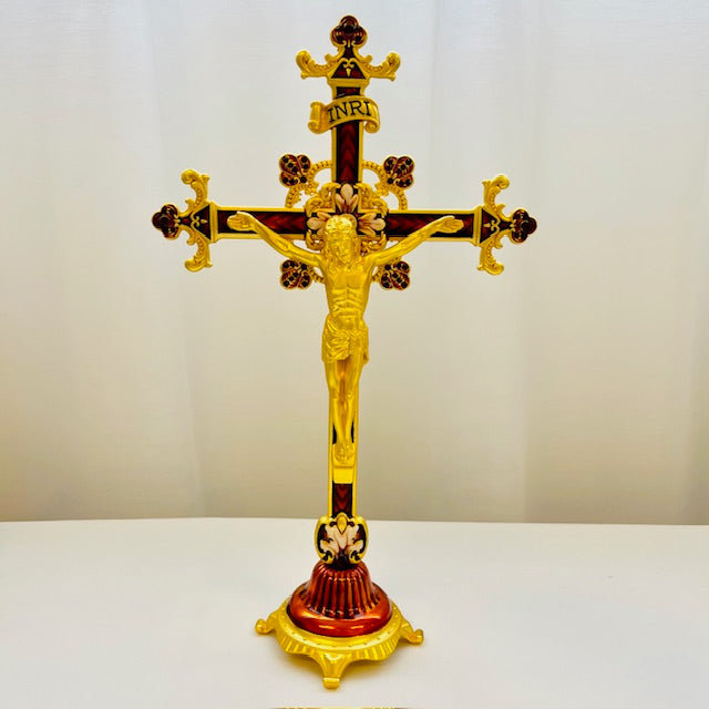 Ornate Gold Metal Crucifix