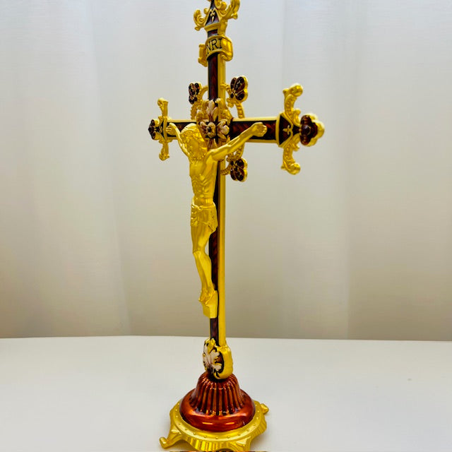 Ornate Gold Metal Crucifix