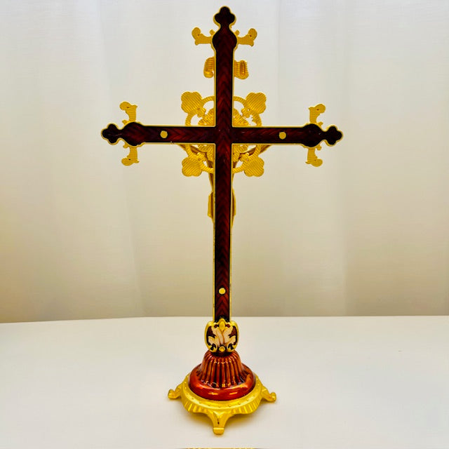 Ornate Gold Metal Crucifix