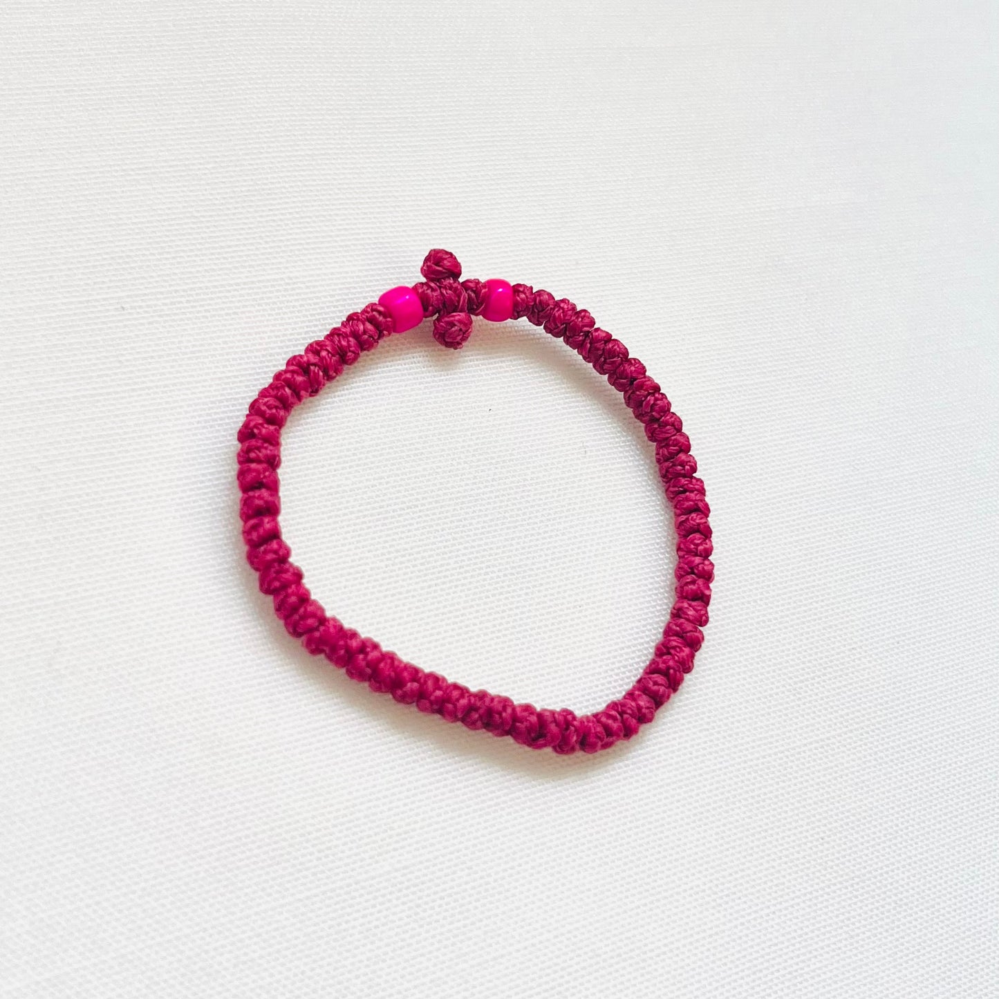 Komboskini Orthodox Prayer Rope Bracelet for Adult – Hot Pink