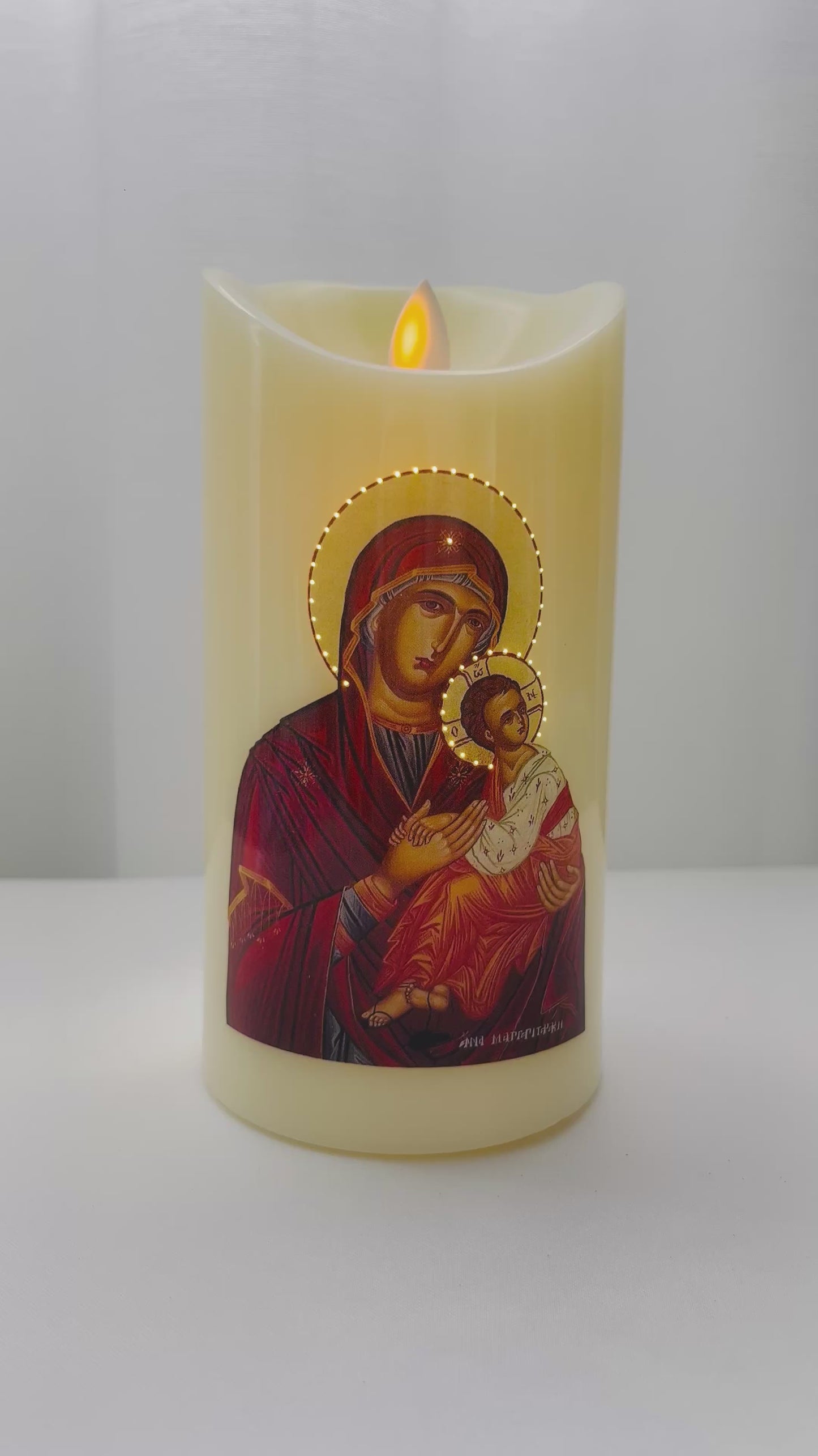 Load and play video in Gallery viewer, Mary and Jesus LED candle
