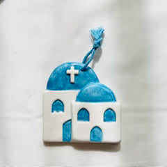 Handmade Ceramic Greek Church